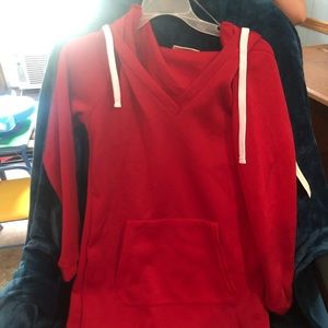 Red pull over dress